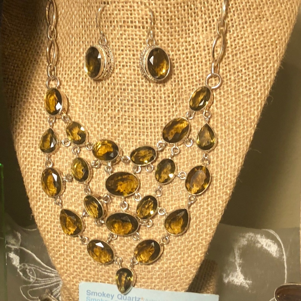 SOLD Smokey topaz necklace - Picture 2 of 8